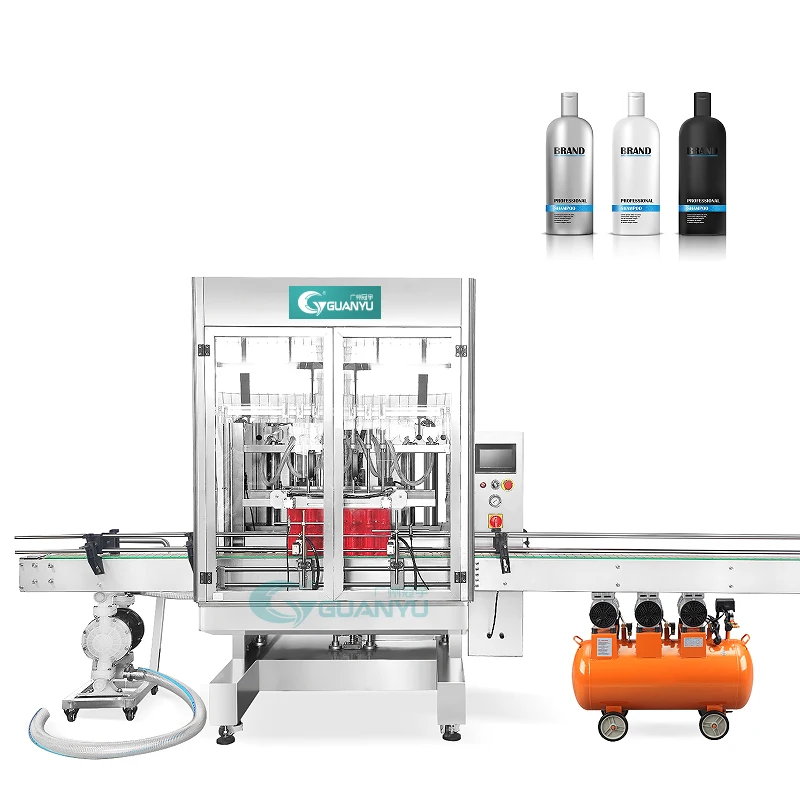 6 head full automatic submersible filling machine with frame  liquid soap production line Tomato paste filling machine
