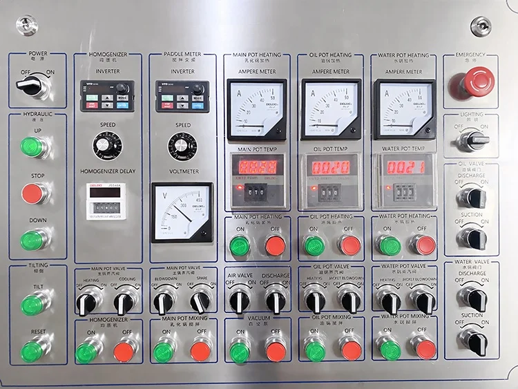 Customized Tooth Paste Cream Making Equipment Hydraulic Vacuum Emulsifying Machine Machine Homogenizing Emulsifying Mixer