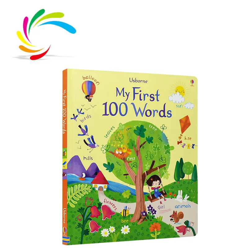 Professional customization high quality children easy English Bestseller My First 100 Words kids paperboard book in stock