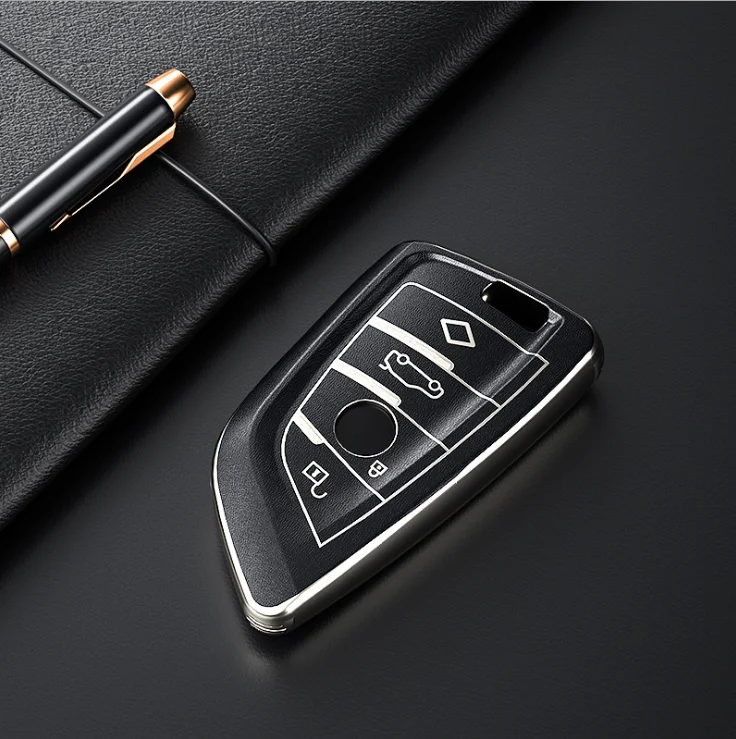 High quanlity TPU frosted surface car key Cover compustar for BMW Blade car key