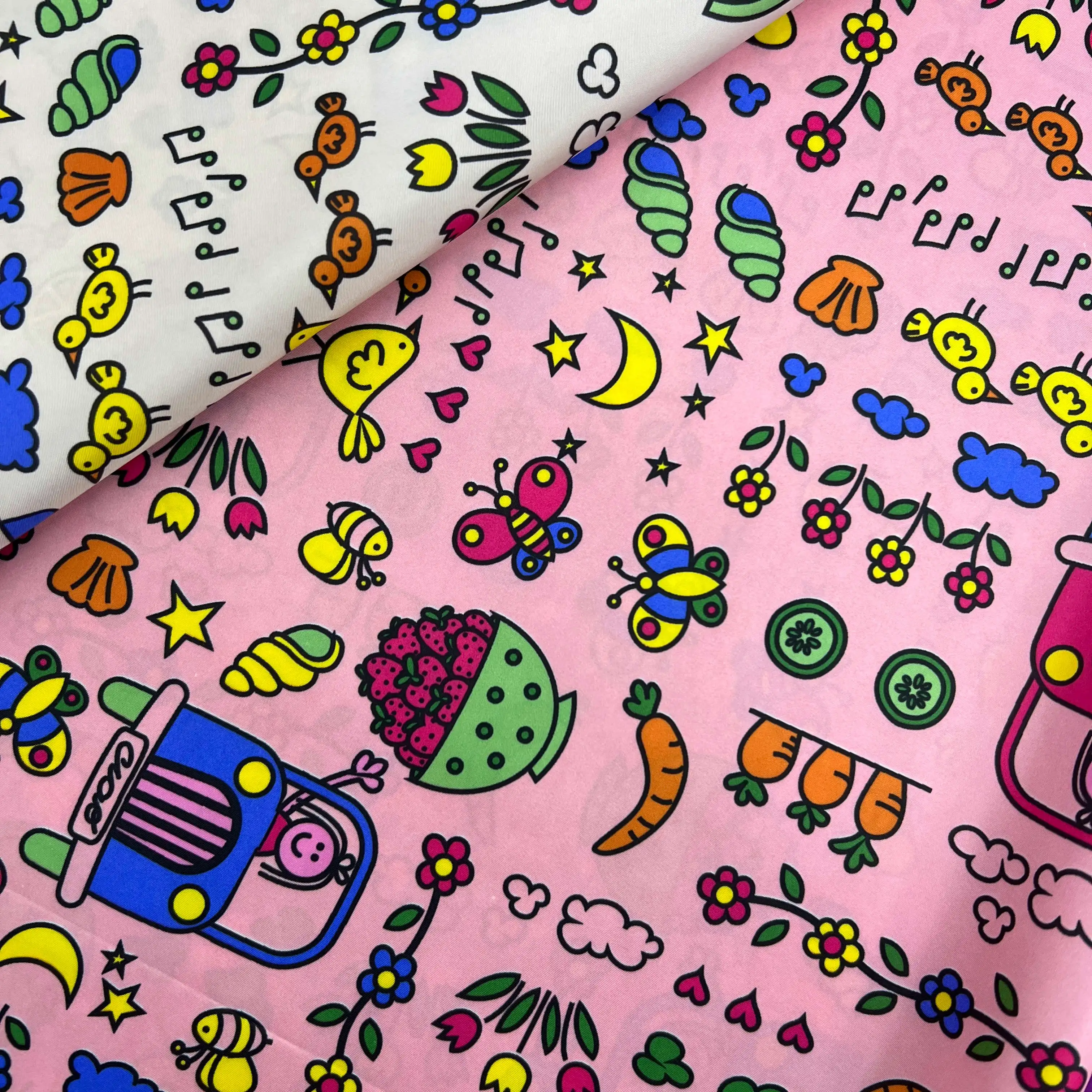 Chinese manufacture 100% Polyester 190T taffeta luxury designers fabric Digital Printed Fabric cartoon digital printed fabric