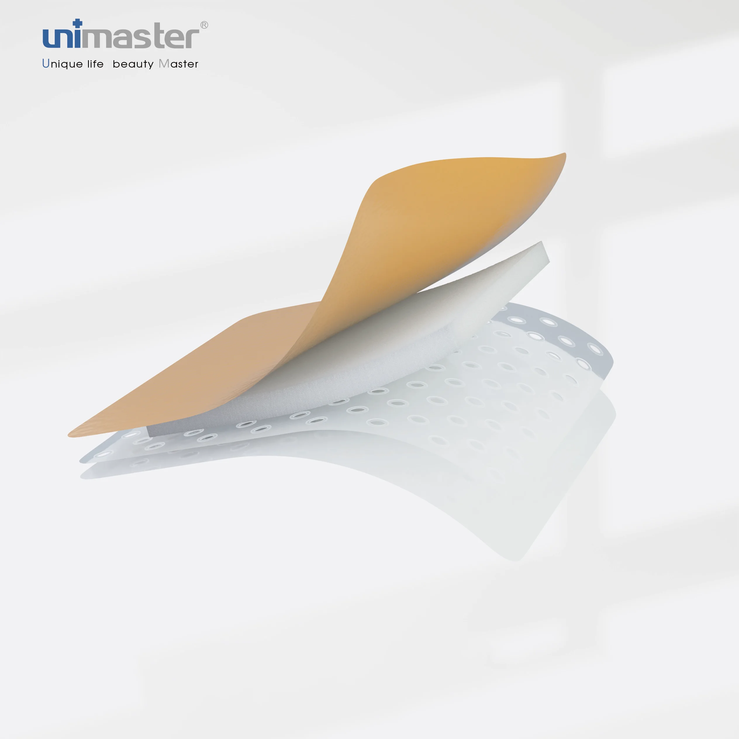 Unimaster Medical 4*4 5*5 6*6 Inch Wound Care Dressing Self-adhesive Absorbent Silicone Foam Dressing