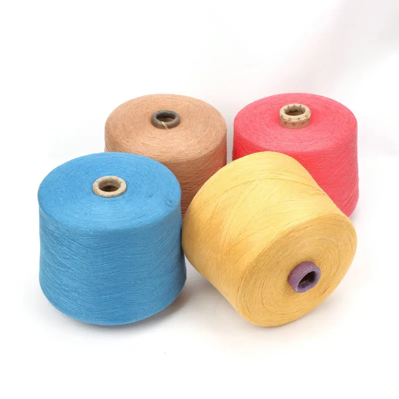 Factory Customization 70% Viscose Rayon Cotton 30% Nylon Polyester Core Spun Knitting Ice Blended Yarn For Fabric