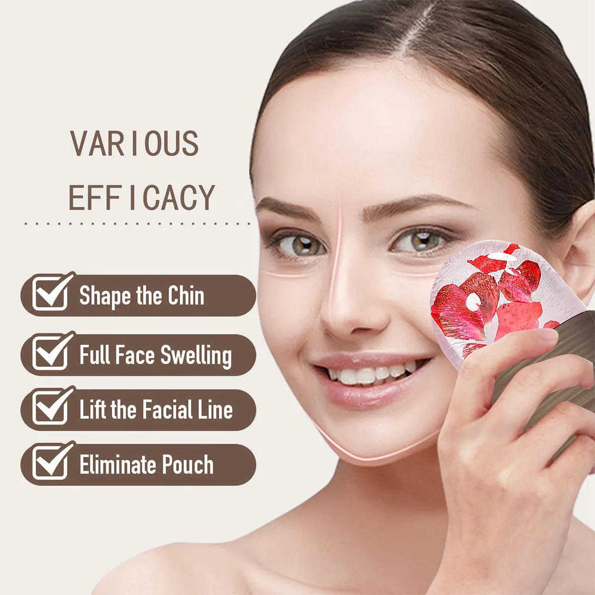 Hot Sale Reusable Silicone Ice Cube Massager Facial Contouring Ice Mold Roller Face Frozen Ice Roller for Beauty Massage Globe