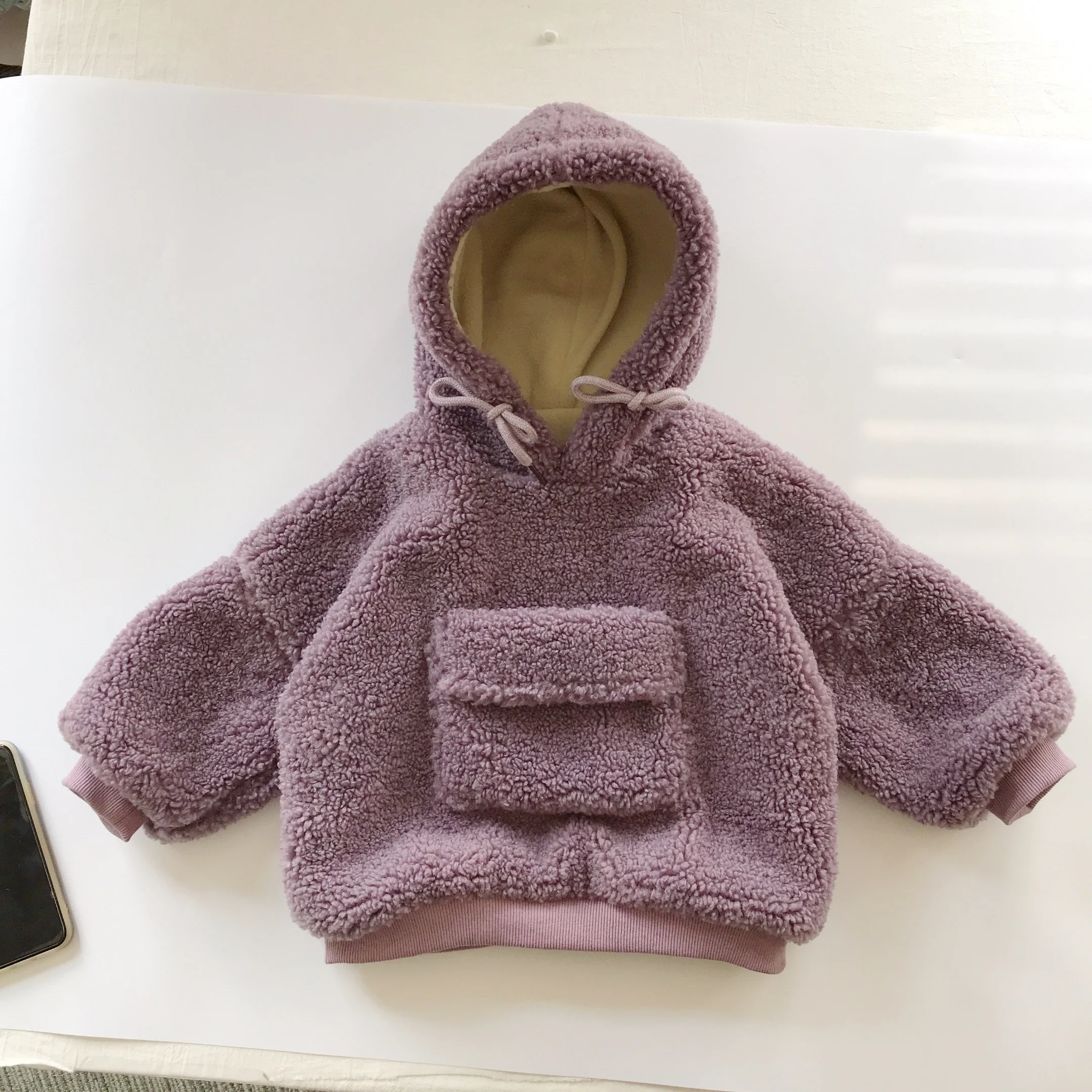
6138/Newest fashion plush infant girl warm winter sweater hooded thicken toddler girls pullover top 