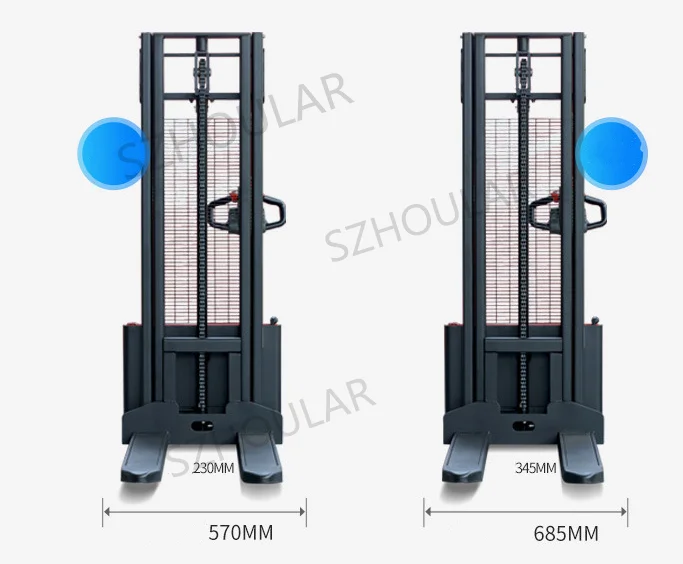EP electric lifter stacker EP full electric stacker truck 1500kgs 3000mm lifting height container stacker truck
