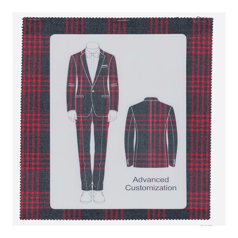 fancy casual yarn dyed woven plaid polyester rayon spandex suit coat fabric