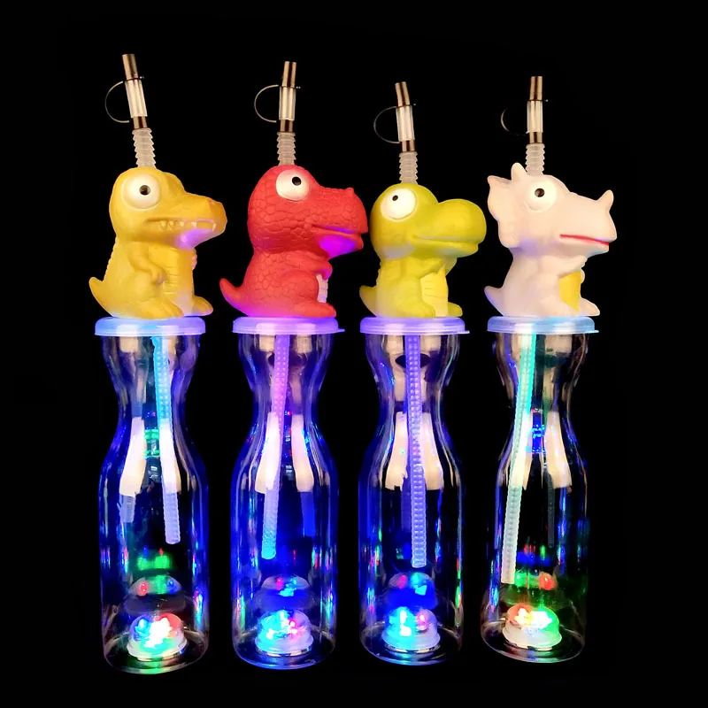 BPA Free Special LED 3D Animal Plastic Kids Cup 16 Oz Party Beverage Drinking Cup For Children
