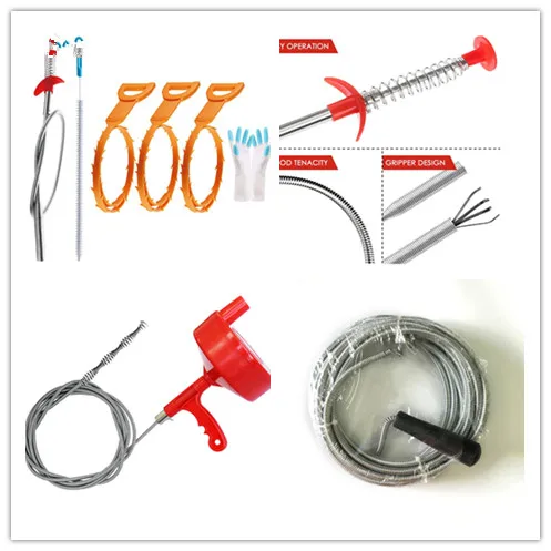 New Four Claws Grabber Pick Up Tool Spring Grip Long Drain Cleaning Tool for Sink Kitchen Sewer and Bathroom Tub Toilet