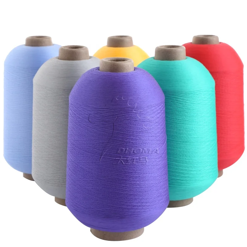 dope dyed 75d/2 polyester stretch recycle yarn for shoes upper