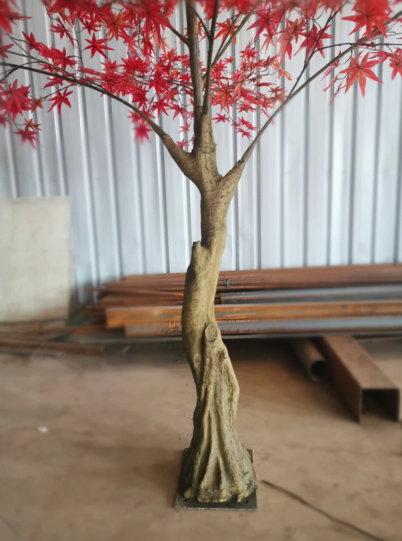 Красные японские деревья и растения бонсай пластиковый искусственный клен для внутреннего