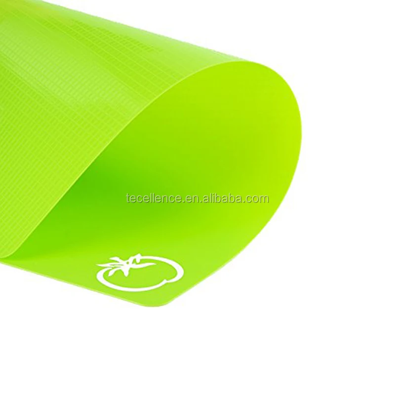 4-Piece Colour Coded Flexible Cutting Boards Set, Food Grade Plastic Kitchen Cutting Board Mats