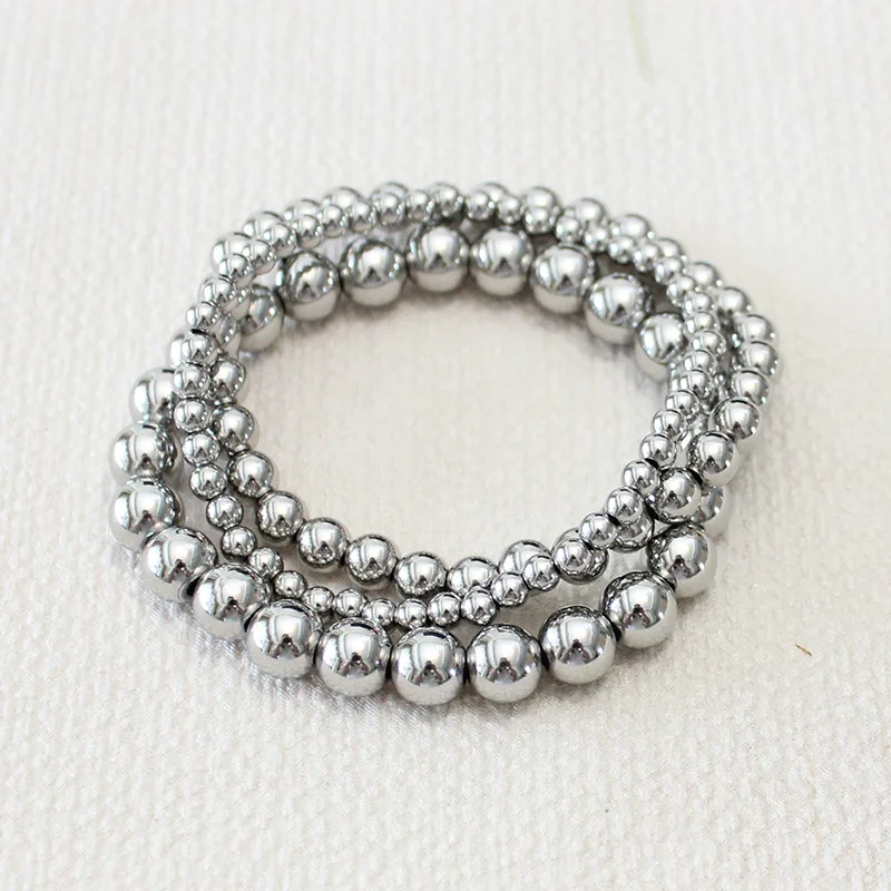 Zooying Wholesale Lucky 14k Gold Filled Beads Beaded Stackable Bracelets Beaded Stretch Bracelet Minimalist