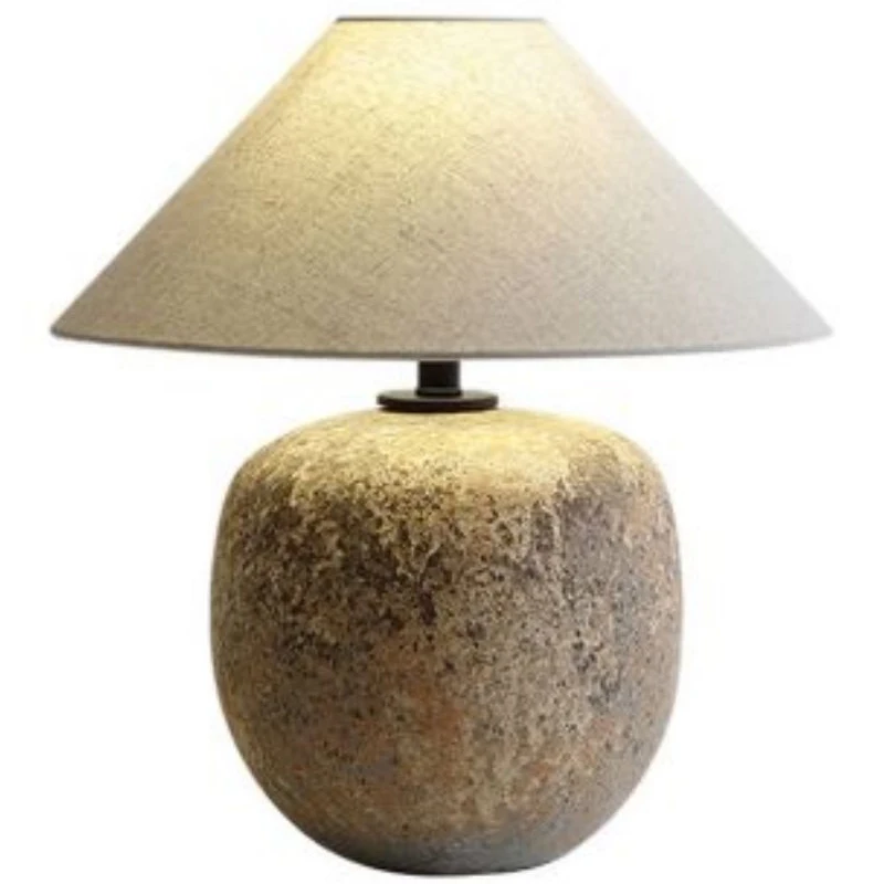 Geometry Art Design Table Lamp Modern Nordic Style Black Color Ceramic Material Base Desk Lights