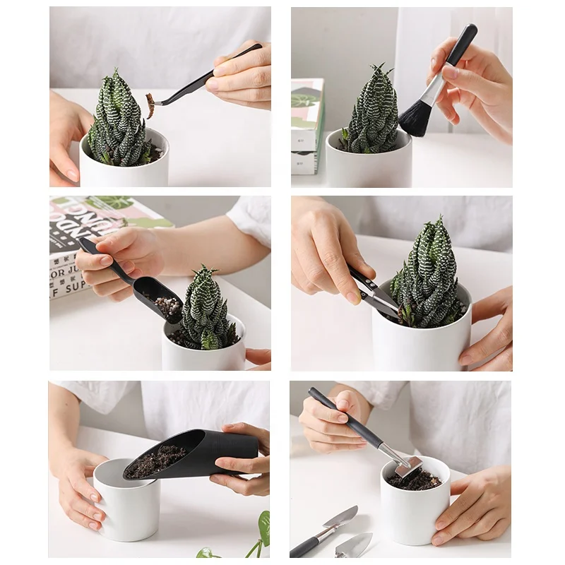 Garden Succulent Tools Kit,Indoor Mini Hand Gardening Tool Set, 13 Pieces Garden Hand Tools for Indoor Planting