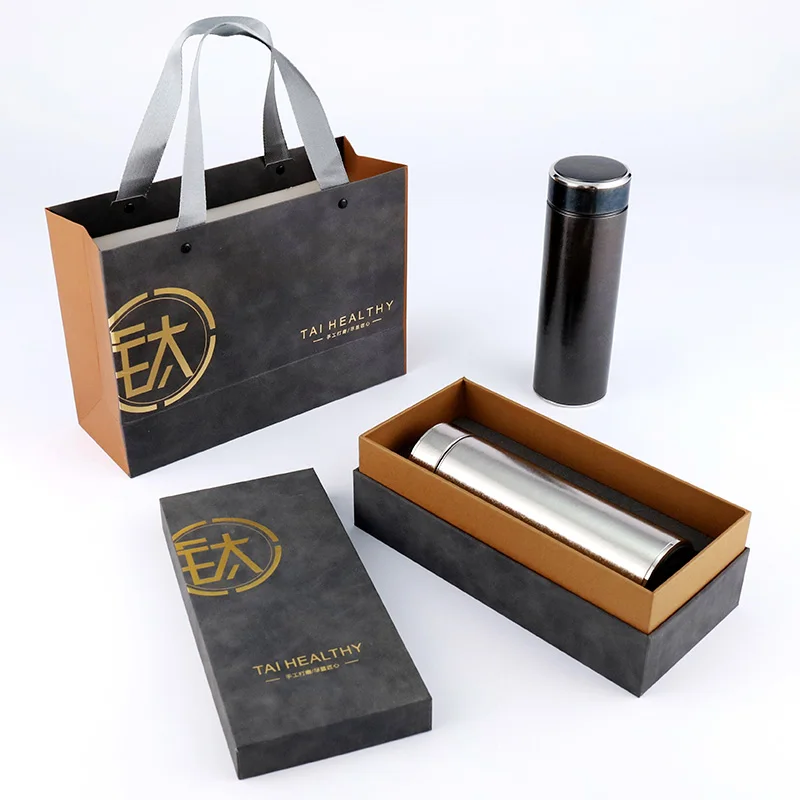 Luxury High-end Titanium Water Bottle Double Walled Thermal Vacuum Flask With Custom Logo