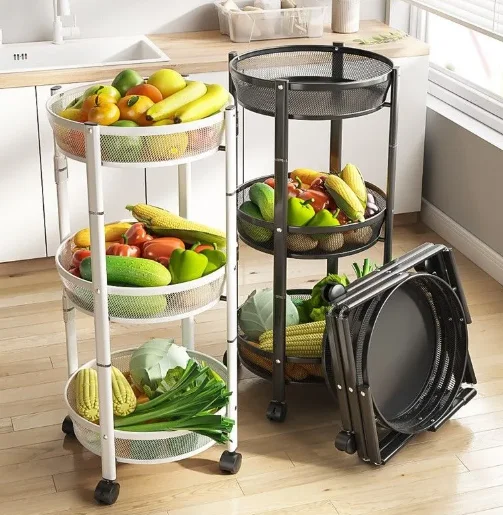 Kitchen Island tool trolley Organizer Storage Cart Foldable Tool Trolley For Bathroom Courtyard Living Room Home Usage