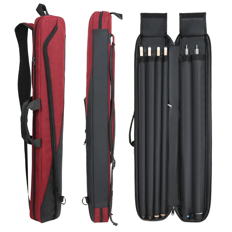 Waterproof Wholesale Billiard Cue Bag 6 Holes Snooker Cue Soft Bag Adjustable Shoulder Billiard Cue Carry Soft Case
