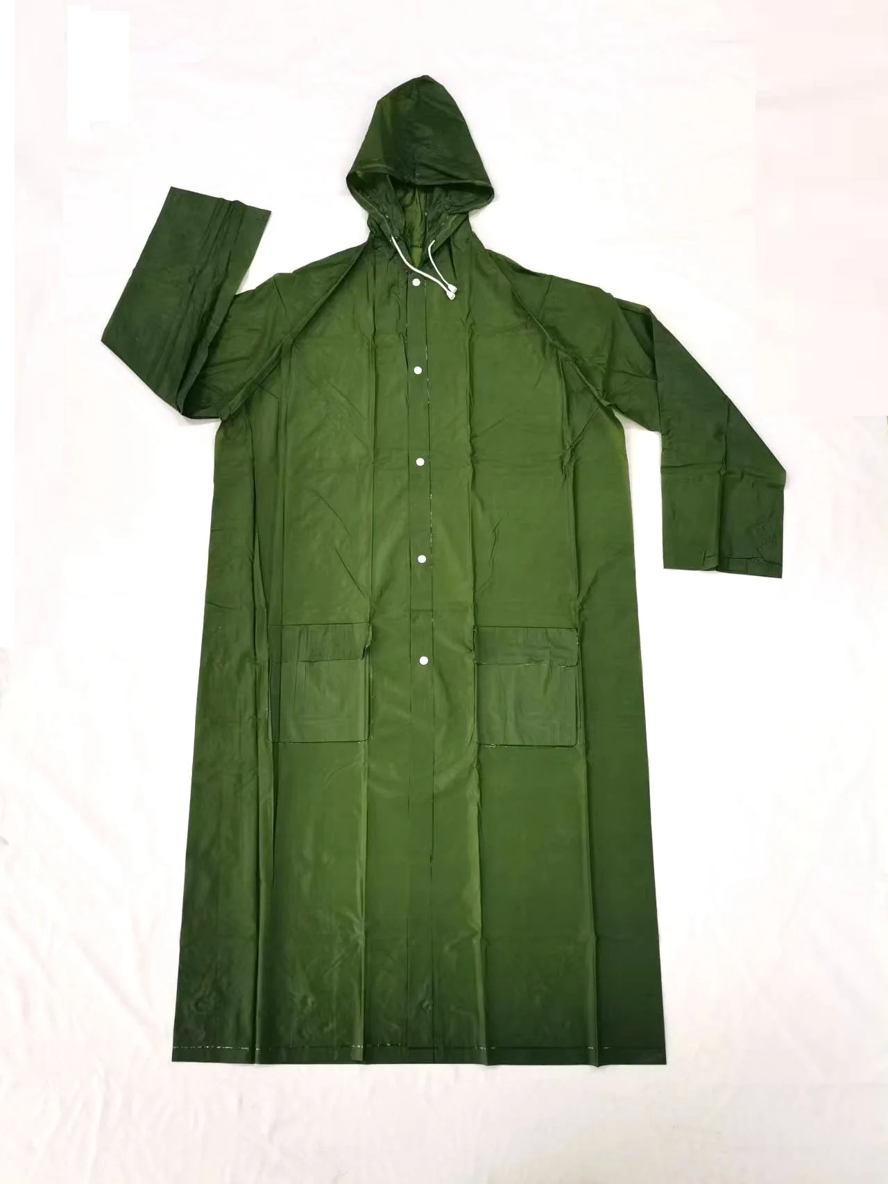Men and Women PVC Waterproof  Raincoat with hood long Raincoat