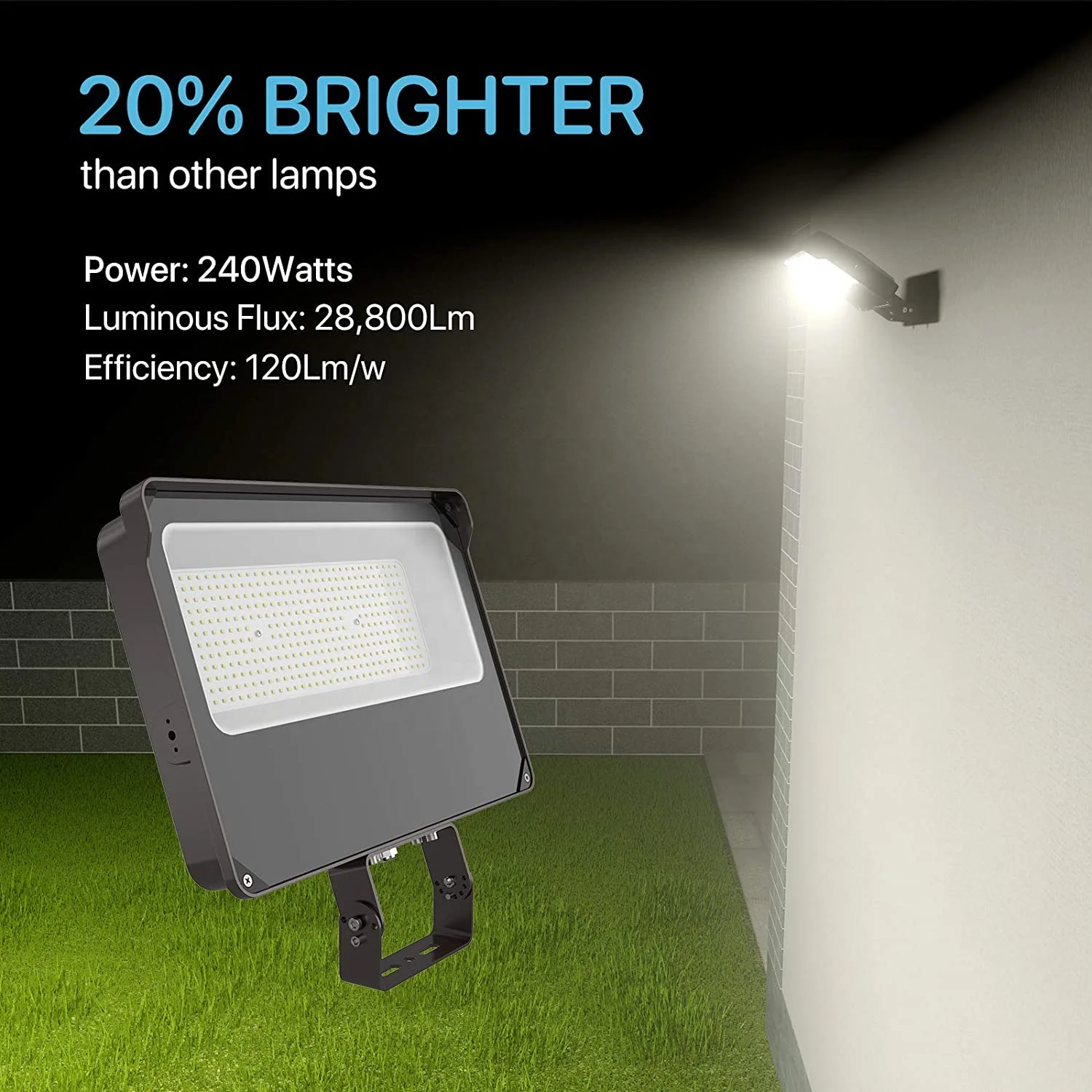 Big Flood  Area Light  IP65 for Outdoor Applications with Trunnion Mount 100W 150W 200W 240W