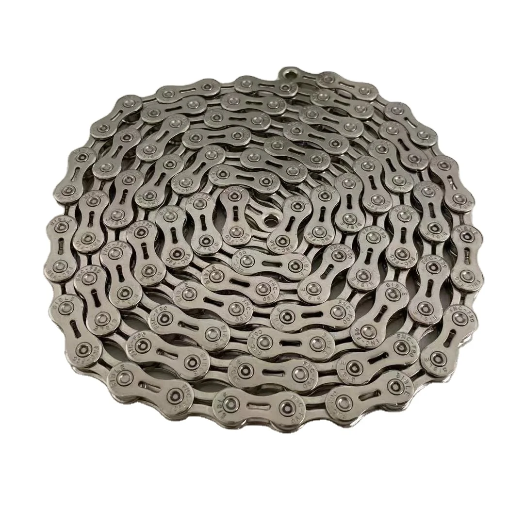 high quality silvery half hollow 9 speed antirust stainless steel bike bicycle chain