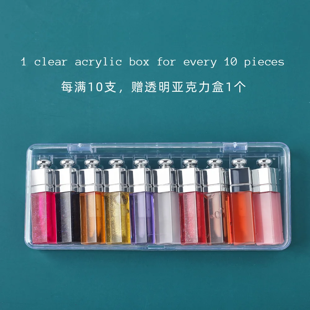 Lip Oil Lipgloss Tint Plumping 3ml Clear Gloss Light Line Long Lasting Lip Balm Liquid Lipstick