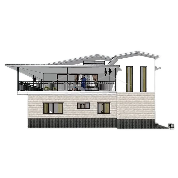 UPS 2 Story Pre Assembled House Modern Prefab Resort Villa Factory Price Supplier