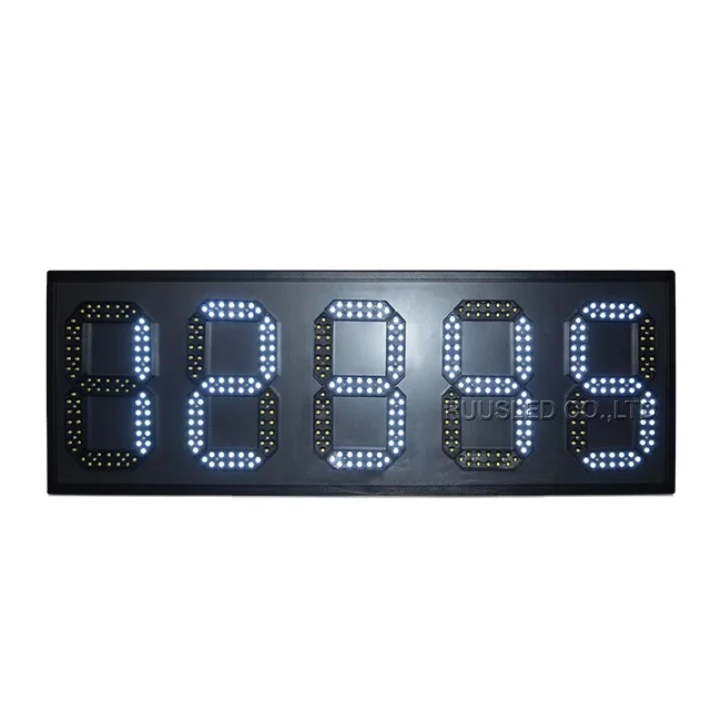 Outdoor 7 segments number gas station sign gas price signs led fuel pricing board led digit gas station led price sign