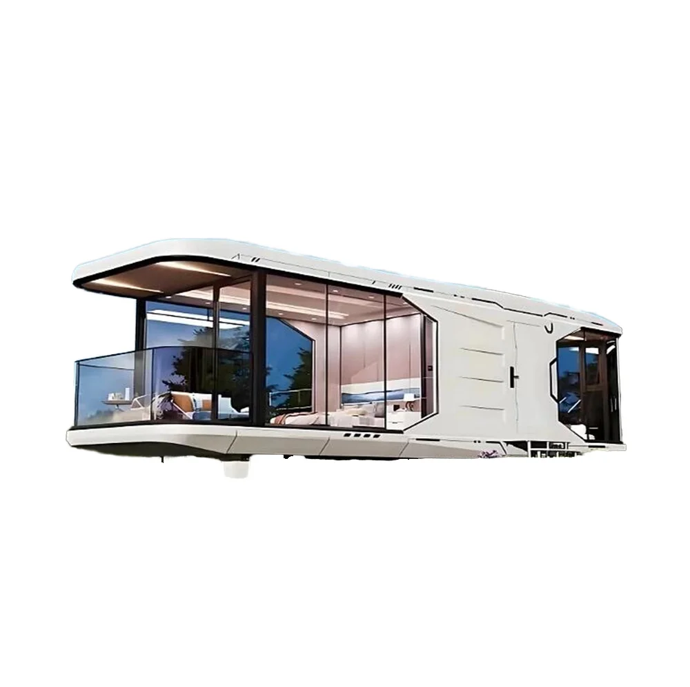 Cymdin Luxury Modern Steel Space Capsule house  Pod Noise Proof Sleep Capsule Bed for Adults High-Tech Steel Structure House
