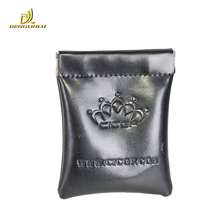 Cute Shining PU coin purse brightly small coin wallet with Spring Hinge Closure