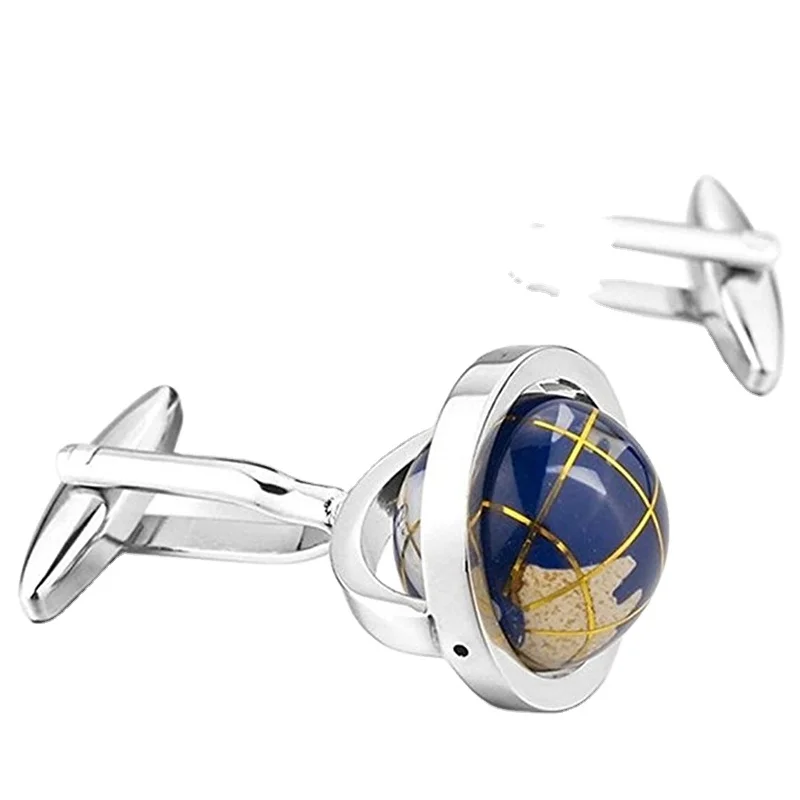 2024 new boyi Brass 18mm Blank Cufflink Starry Sky Ball Cuff Links & Tie Clips for Men's Suit T-shirt Cuff Link Factory