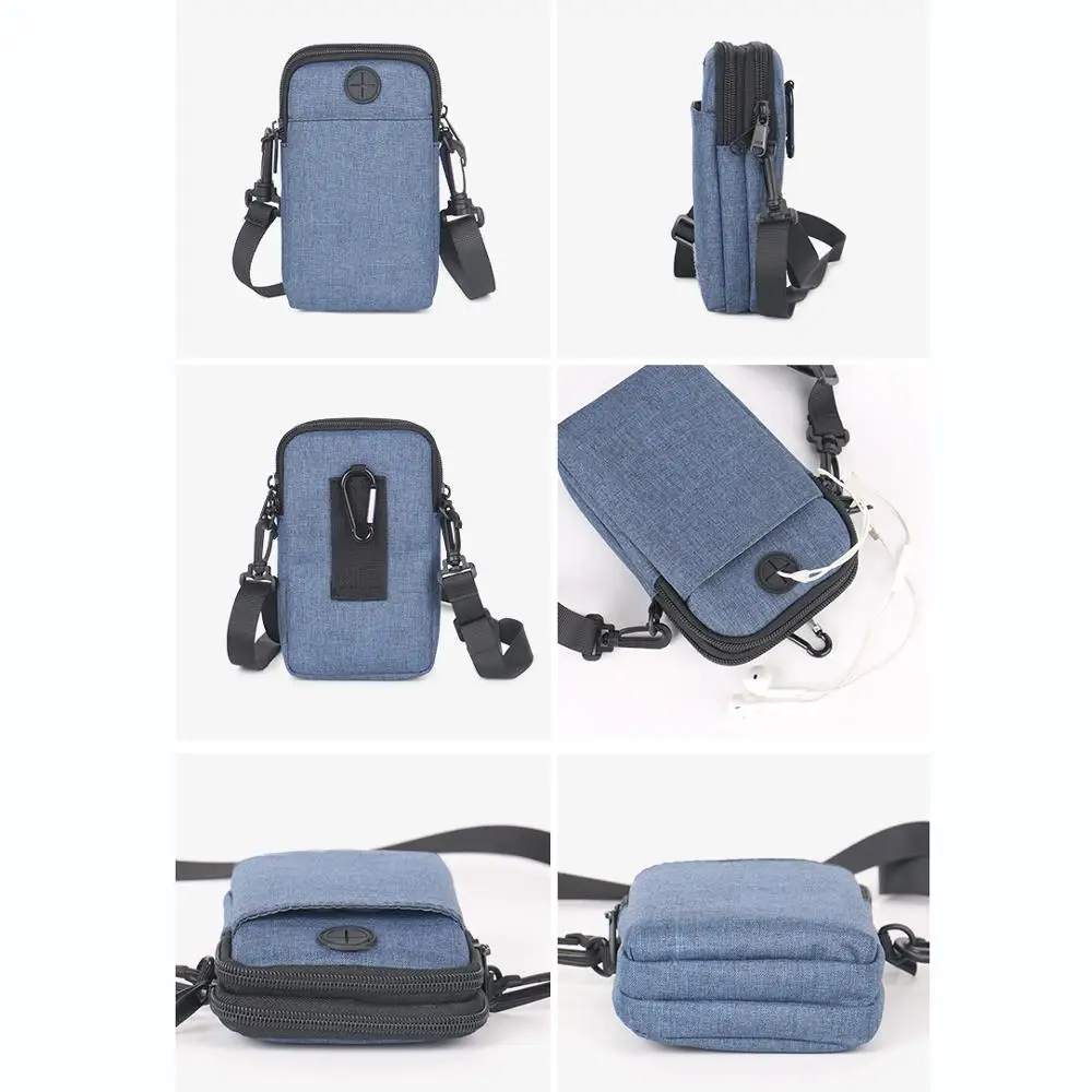 Mens crossbody travel messenger bag passport single shoulder bag