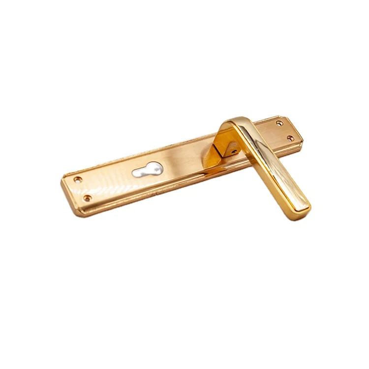 2023 AKADA Zamak Gold Door Handle On Long Plate