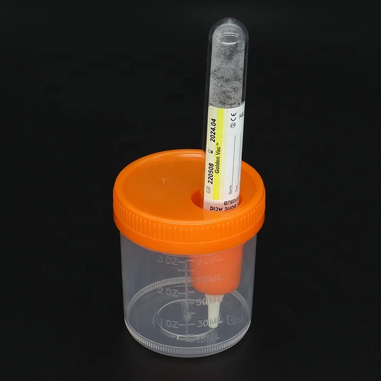 Trummed urine container with needle / vacuum urine tube watertight 10ml 90ml urine container with vacuum tube/transfer Device