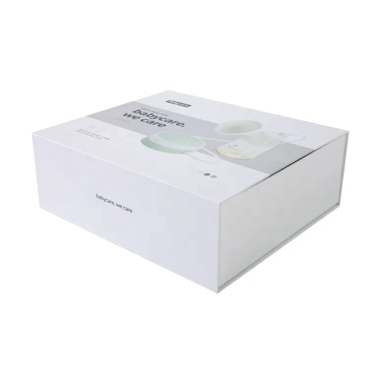 Custom Book Shape Folding Gift Packaging Paper Box Rigid Flip Magnetic Foldable Gift Box For Electric Product