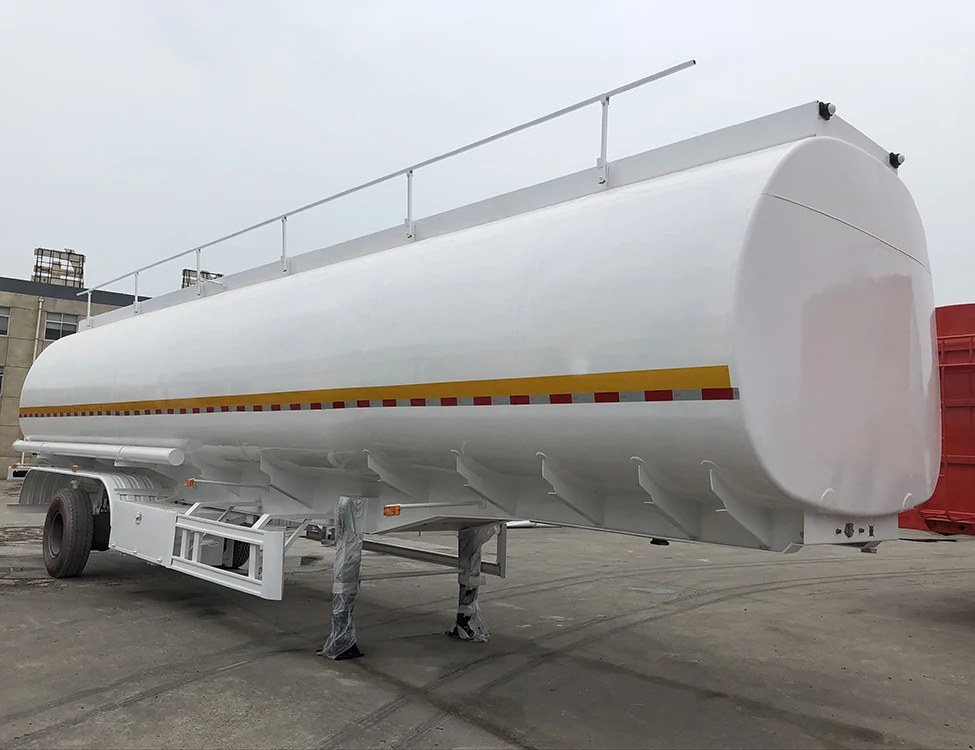 3 axle 46cbm fuel tanker oil diesel transport tank semi trailers for sale
