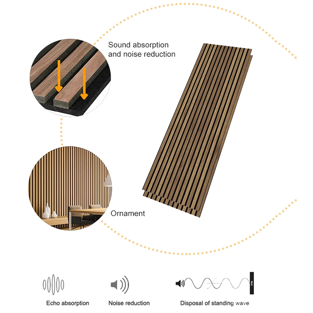 Polyester Fiber Mdf Akupanel Wooden Acoustic Wallboard Interior Decoration Wall Ceiling Soundproof Wall Panels