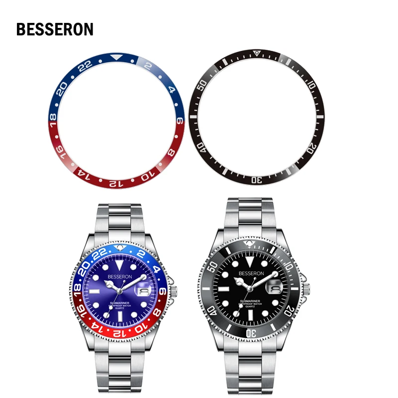 High Quality Luxury Watch Case Parts Ceramic Bezel Insert Custom Size Watch Accessories Protective Ring for wrist watches