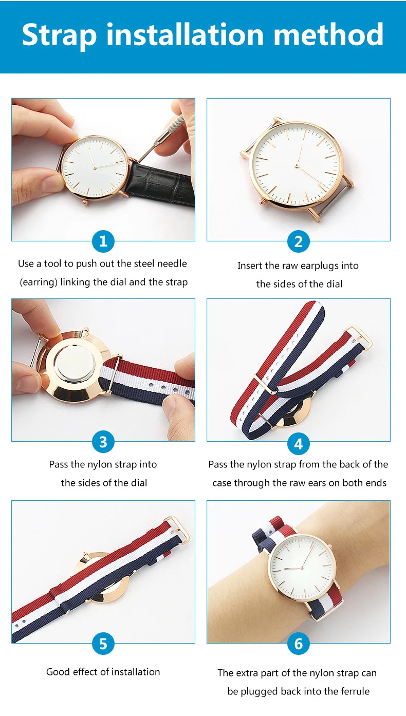 2023 New Watch Strap Accessories Adjustable Watch Wrist Strap Replacement  Bands Buckle belt