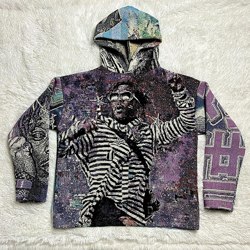 YSJY Custom Manufacturer Tapestry Clothing Woven Tapestry Hoodie
