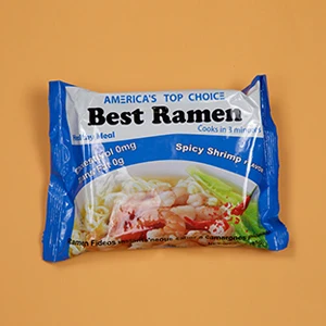 Chinese Factory Manufacturing Ramen Noodle Halal Fast Food Beef Flavor Fried Bag Packing Instant Noodles