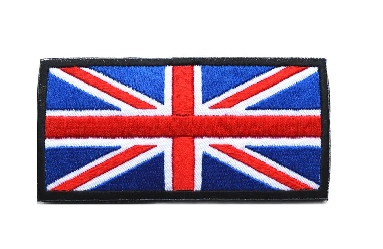 Wholesale 6 Colors 10x5cm Uk National Flag Armband Badges with Hook Loop Backing for Hats Backpack and Garments Decoration