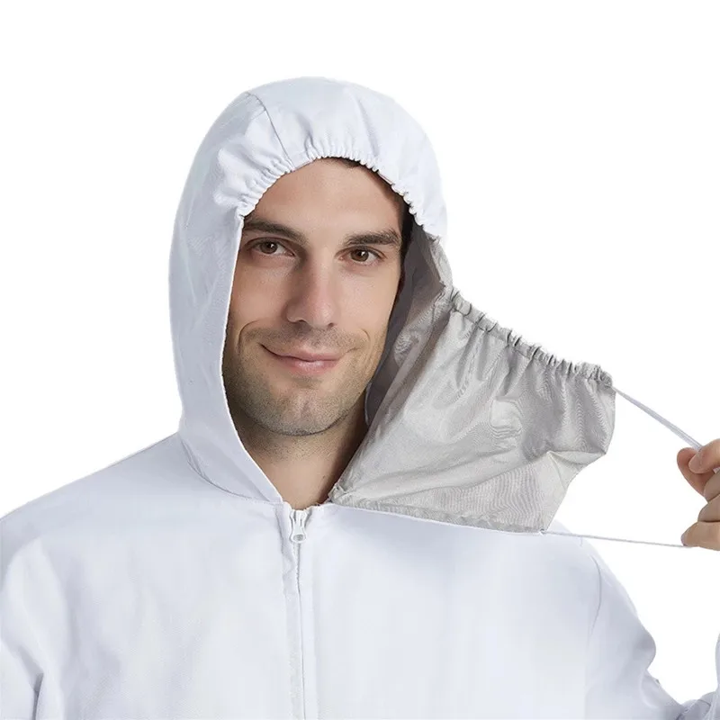 100% Silver fiber double-layer radiation protective coverall for men