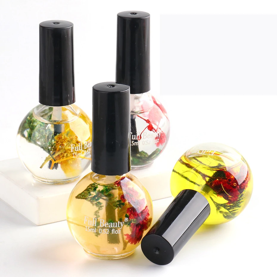 Private Label Organic 15ml Nail Care Dry Flower Cuticle Revitalizer Oil Pen Bottles With Brush For Nails
