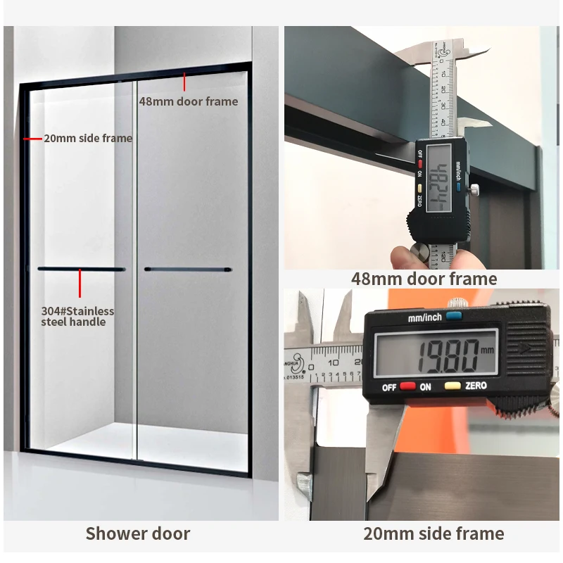 Factory Direct Sale Hotel Bathroom Shower Doors