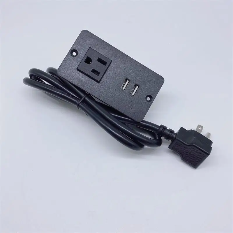 Power Strip Surge Protector With 2 Ac Outlets And Usb C Charging Ports  Extension Cord For Home & Office