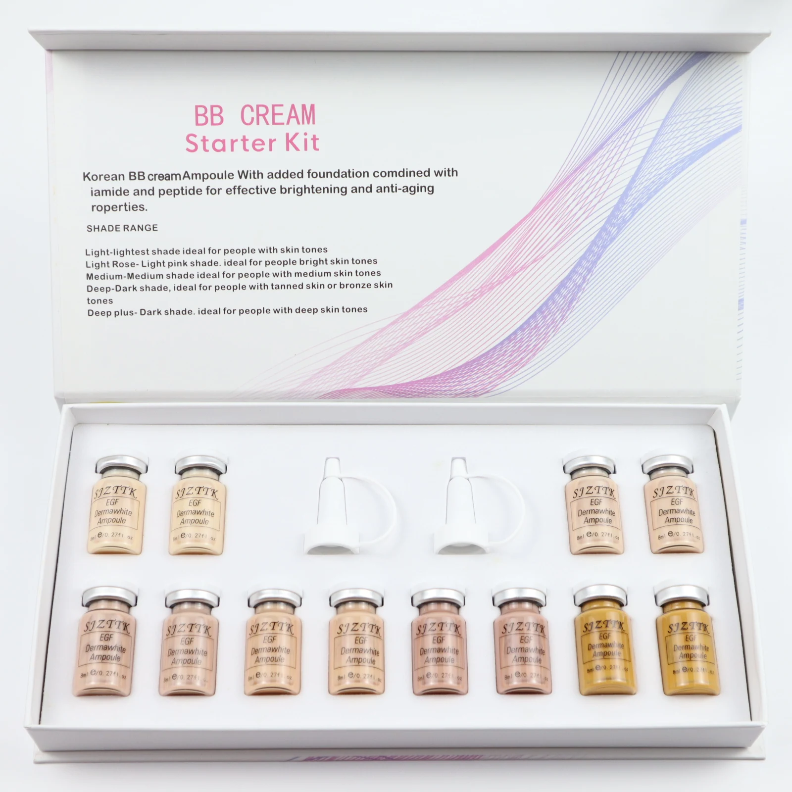 Private Label BB Cream Glowing Skin Treatment Mesotherapy Ampoule Serum Foundation