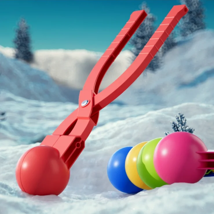 Snowball Maker Toy Winter Snow Sled Outdoor Snow Ball Makers Toys Kit for Kids Removable Snow Clip Toys