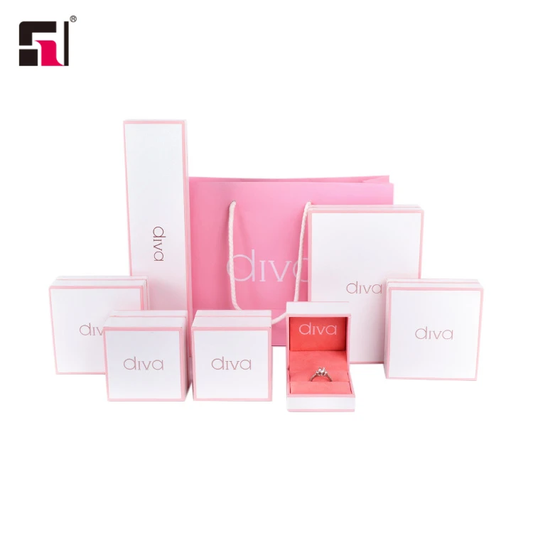Hot Selling Cheap Custom  Pink Necklace Jewelry Box,jewelery Box Packaging Pink Ring Box
