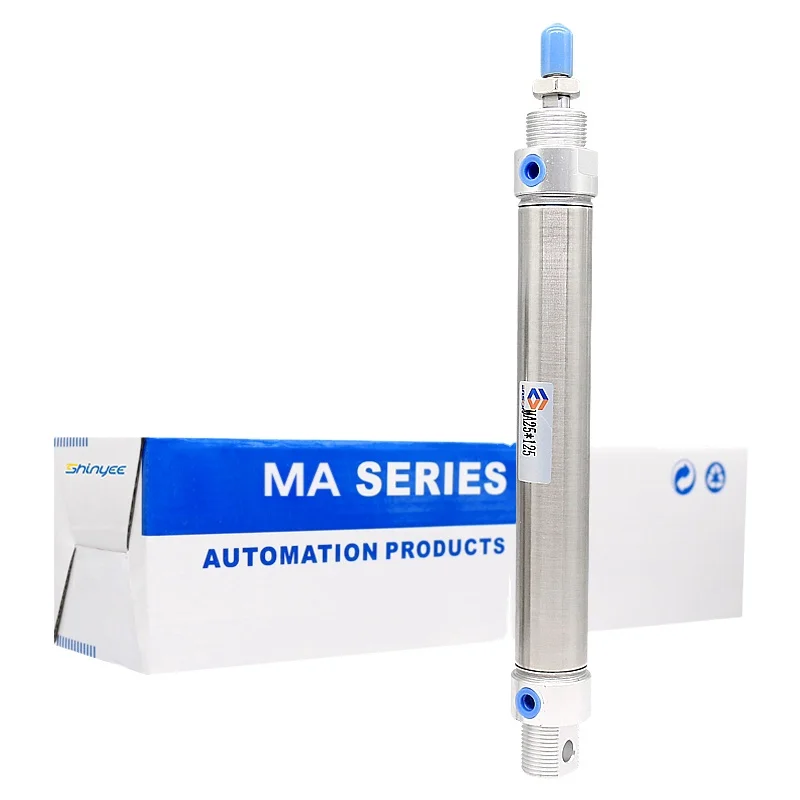 SHINYEE MA series single acting compact pneumatic cylinders air pneumatic cylinder bore size 10mm-300mm